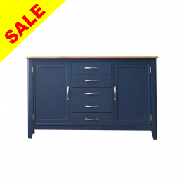 Blue Painted Large Sideboard with Oak